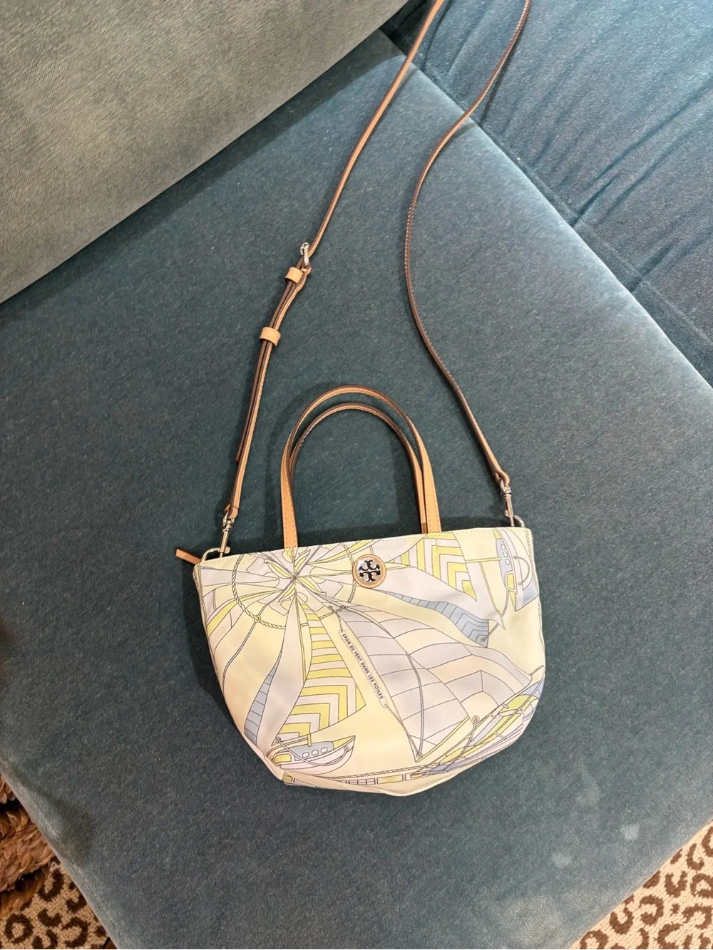 Tory Burch nylon Printed Crossbody tote mini in mixed color